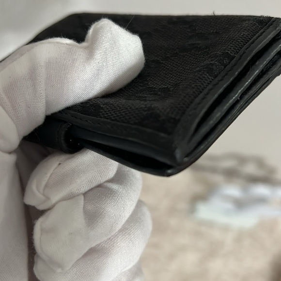 Gucci Black Canvas and Leather Card Wallet - Picture 12 of 16
